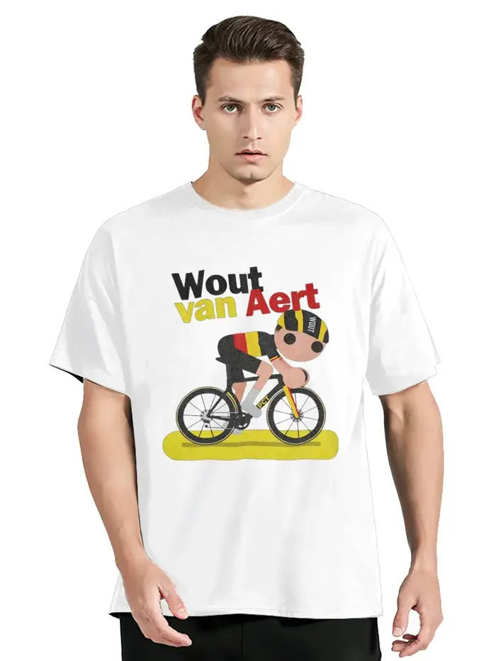 T-shirt en coton de dessin animé mignon pour hommes