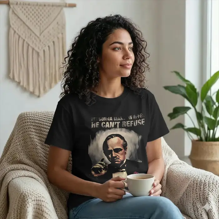 Parrain titre Original Logo T-Shirts pour hommes film américain nouveauté pur coton t-shirt col rond manches courtes