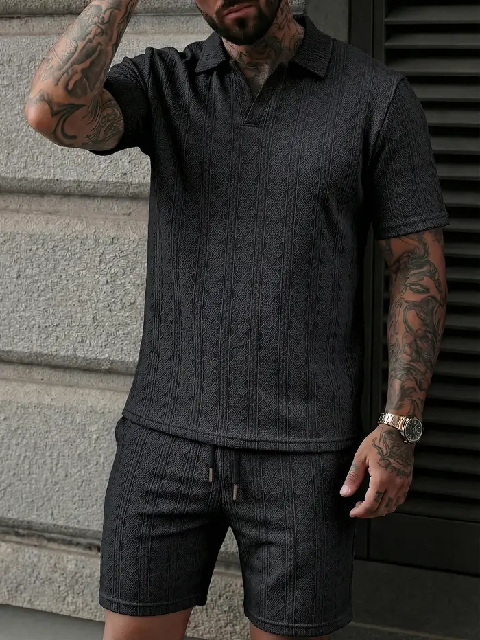 Nouvelle collection été 2025 : Ensemble décontracté pour homme – Polo à revers