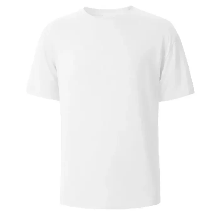 Nouveau T-shirt Écologique Confortable Blanc Pur 2026 pour Homme – Coton Lourd, Manches Courtes, Uni