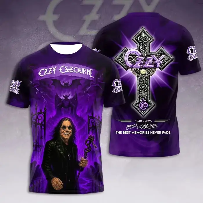 T-shirt imprimé en 3D Rock Ozzy Osbourne Band