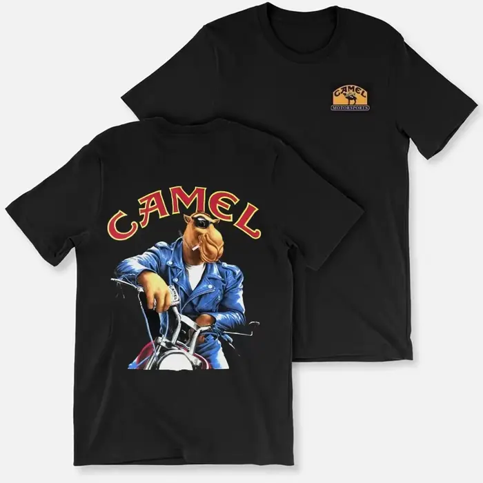 Rétro voiture chameau Cigarettes T-Shirt Vintage couverture en coton T-Shirt à manches courtes décon