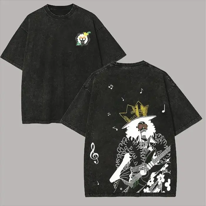 T-shirt graphique unisexe vintage en coton délavé à manches courtes pour homme et femme
