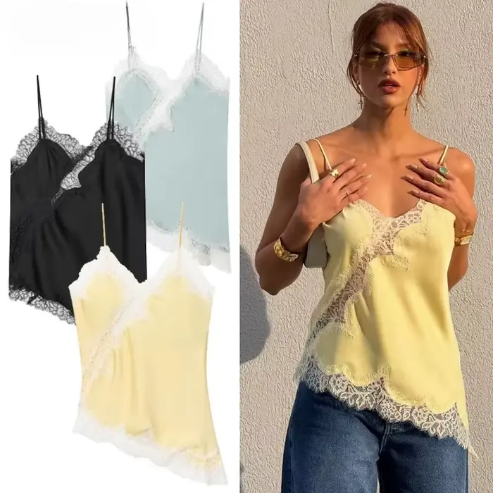 HXAO 2025 – Nouveau débardeur asymétrique sexy pour femme – Noir