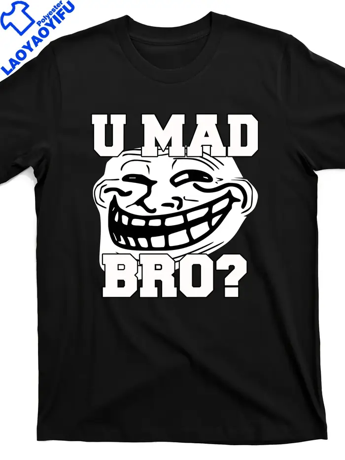 Hommes : « U Mad Bro ? » T-shirts graphiques respirants et légers pour sorties décontractées