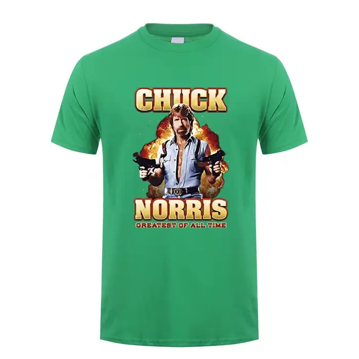 T-Shirt Chuck Norris en coton unisexe, col rond, manches courtes, Streetwear populaire, cadeaux pour