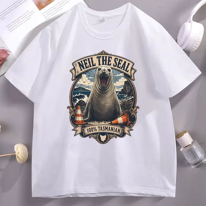 T-Shirt Vintage Neil The Seal Become Ungovernable pour hommes et femmes, T-Shirts humoristiques avec Meme d'animaux, vêtements graphiques Streetwear unisexes