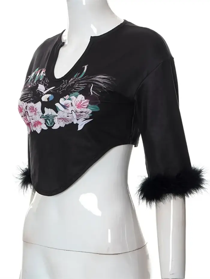 T-shirts floraux pour femmes
