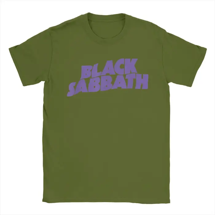 Black Sabbath violet Logo t-shirt plage Y2K T-Shirts drôles 100 coton loisirs