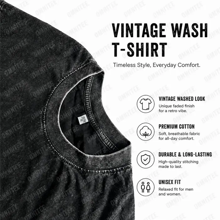 T-shirt Carte du Maroc Drapeau Vintage en Coton Lavé Décontracté pour Hommes et Femmes HJ-012