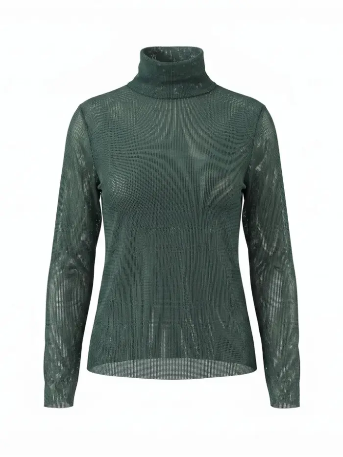 T-shirt à col roulé à manches longues pour femme, automne-hiver 2026, nouveau modèle élégant et chic