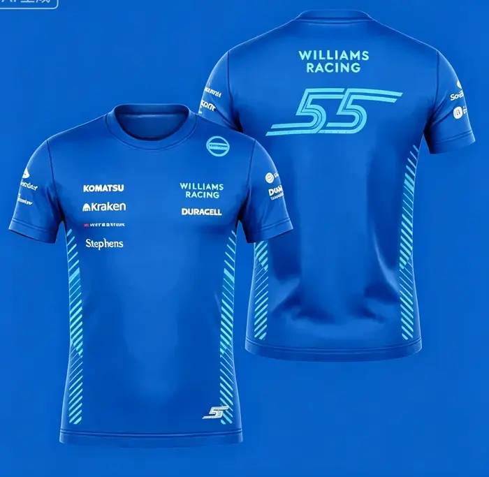 T-shirt d'équipe 2026 Carlos, maillot de la Formule Barcelone 2025, T-shirt pour hommes, femmes, enf