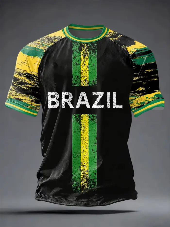 T-shirt de football du Brésil pour hommes et femmes