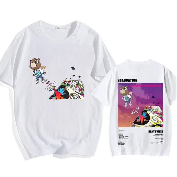 T-shirt Kanye West avec impression graphique, Hip Hop, T-shirt Harajuku, T-shirt Funko Pop, T-shirt