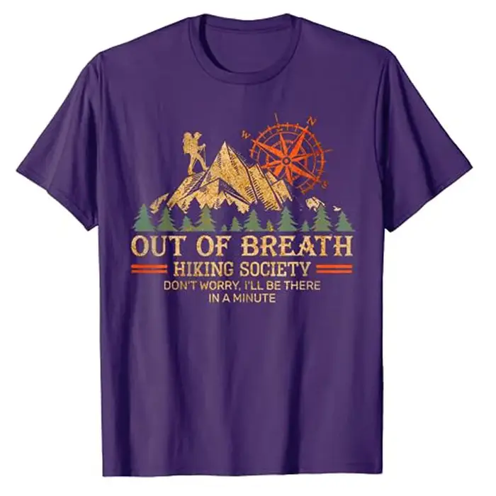 T-shirt de randonnée hors du souffle