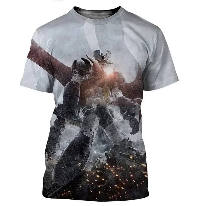 Mazinger Z T-shirt pour hommes mode d'été 3D imprimé à manches courtes Top t-shirts Style Harajuku T-shirt surdimensionné vêtements pour hommes de rue