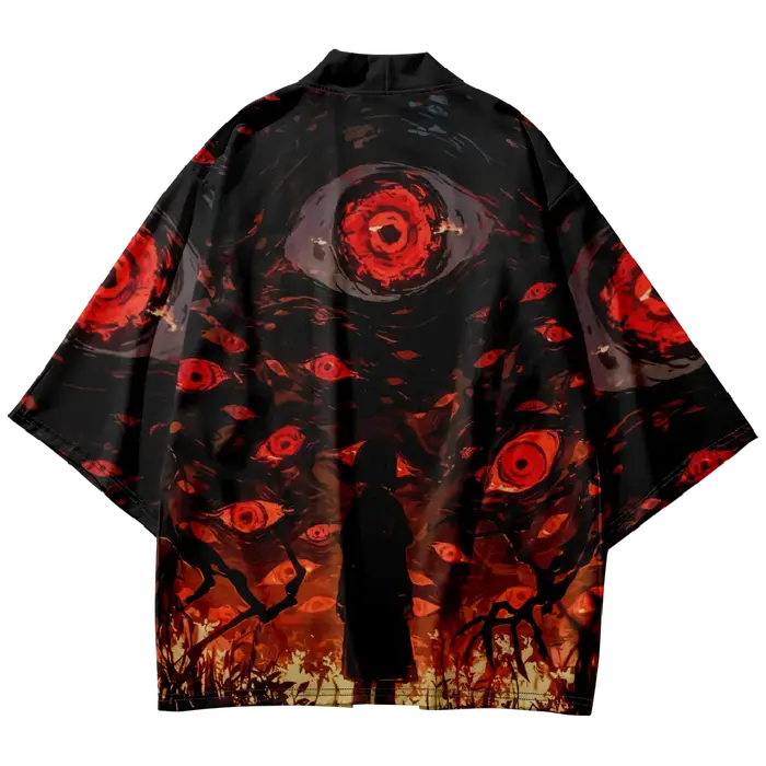Nouvelle tendance mode hommes décontracté Kimono démon oeil impression hommes traditionnel Kimono qu