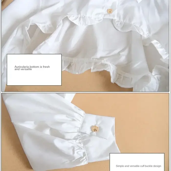 T-shirt manches longues bouffantes pour femmes