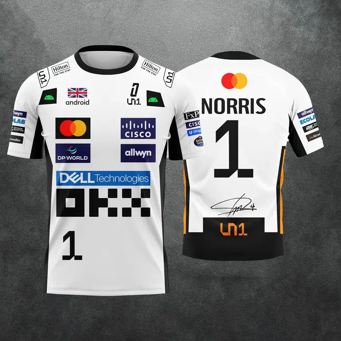 T-shirts de course pour hommes et femmes - Pilote # 1 Lando Norris & Driver # 81 Piastri Fan Tops Sp