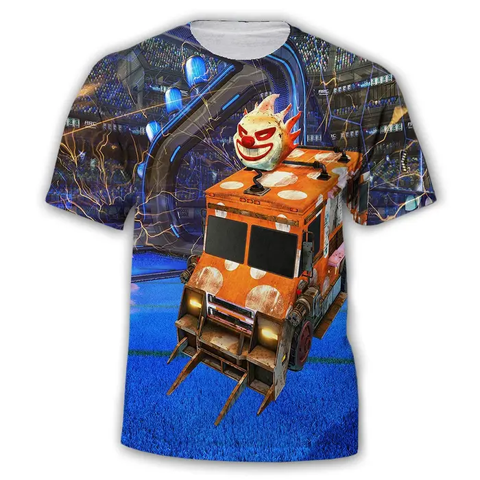T-shirt décontracté au design créatif du jeu Rocket League, t-shirt cool et à la mode
