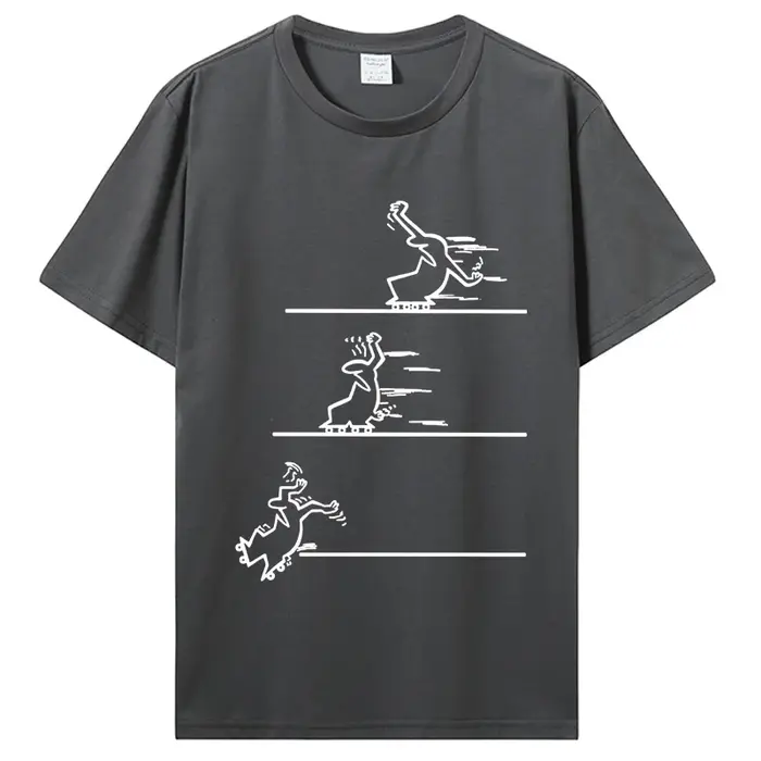 Skateboard La Linea t-shirt classique mode hommes coton col rond