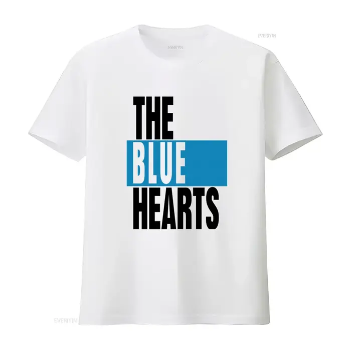 T-shirt The Blue Hearts, logo punk japonais des années 80, vintage, streetwear homme, légèrement dou