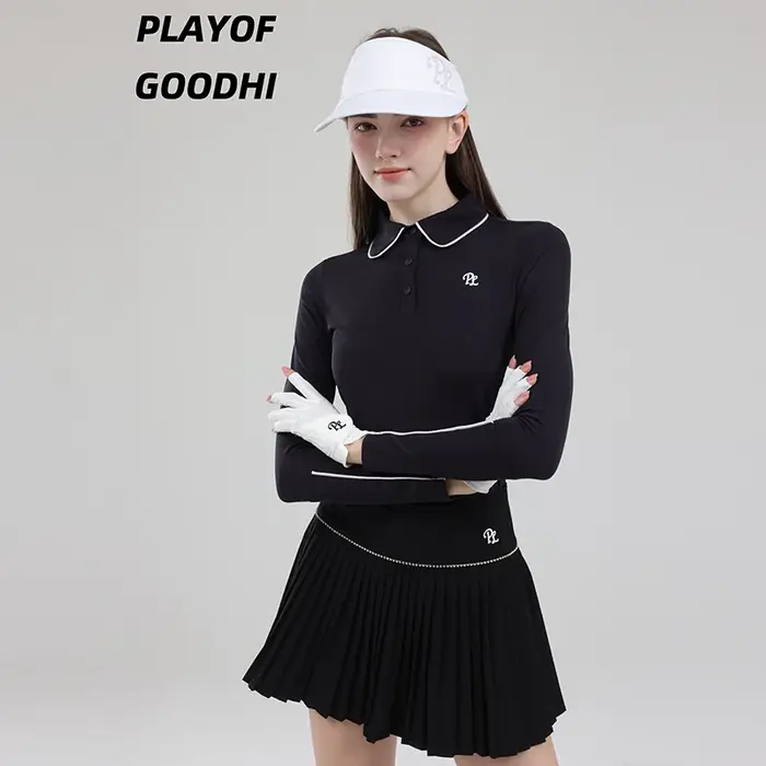 T-shirt de golf à manches longues pour femmes