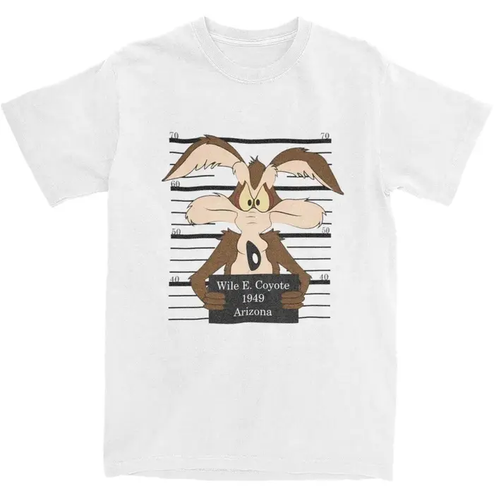 Wile E Coyote 1949 personnage de dessin animé vêtements T-shirt 100% coton drôle impression T-shirt 