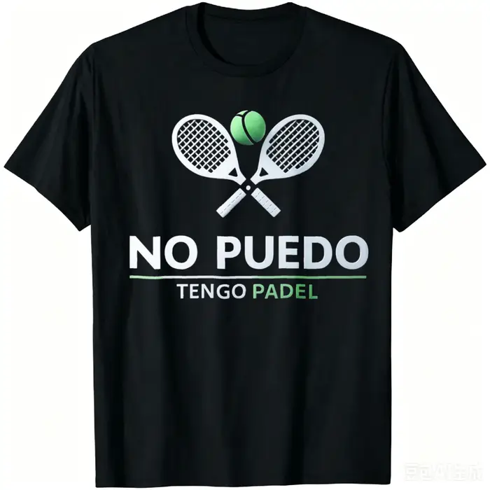 T-shirt décontracté en coton avec citation amusante « I Can't Have Padel No Puedo Tengo