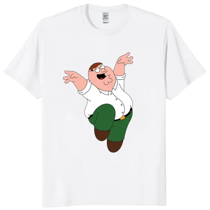 Family Guy Peter Griffin T-Shirt unisexe pour hommes femmes-t-shirt en coton graphique dessin animé Streetwear col rond manches courtes comédie