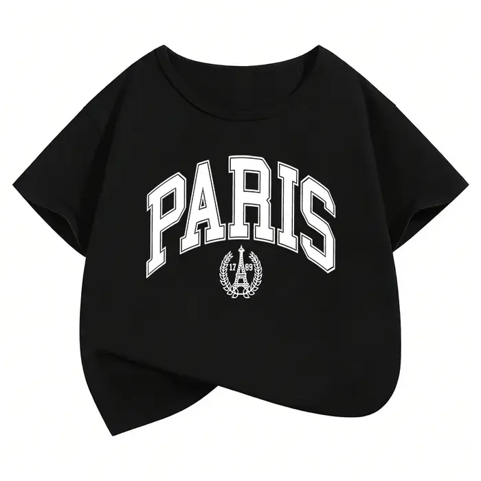 T-shirts amusants au design parisien pour enfants