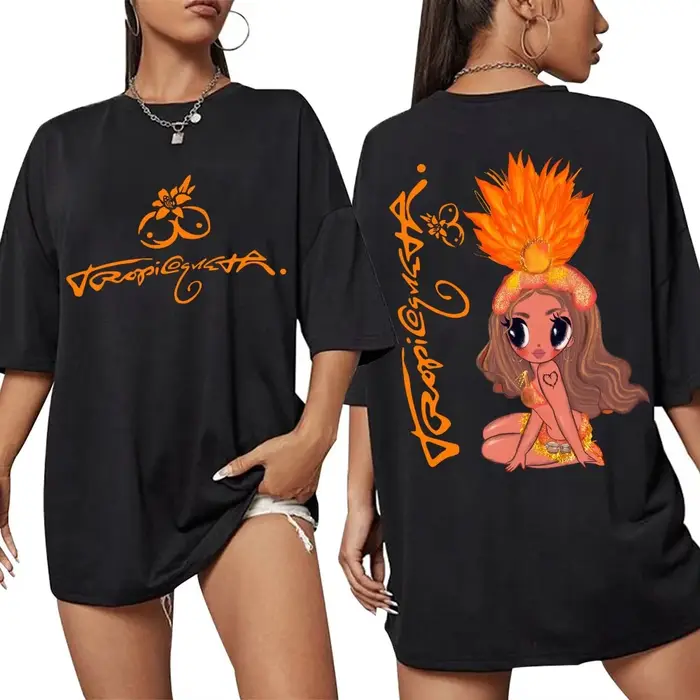 T-shirt graphique Karol G Tropicoqueta 2026 pour hommes et femmes, esthétique, de haute qualité, mig