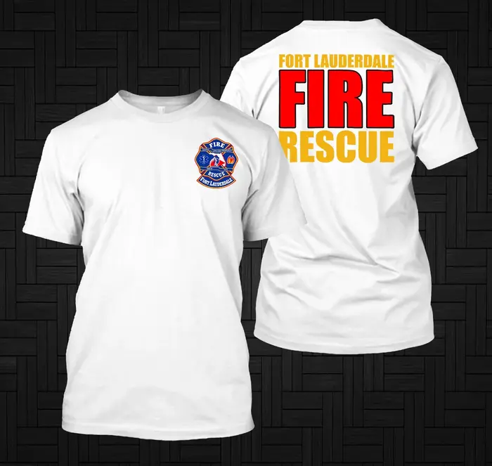Nouveau T-shirt personnalisé pour hommes avec motif de pompier de FORT LAUDERDALE