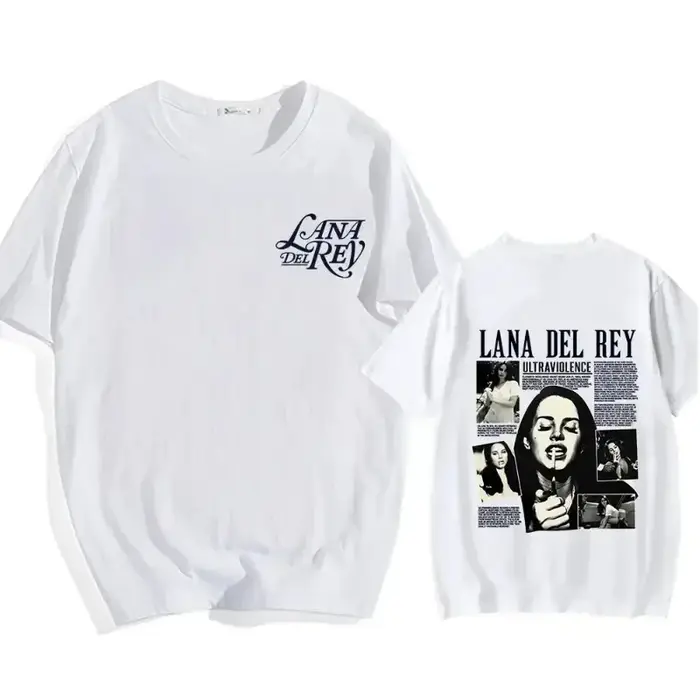 Lana Del Rey chanteur impression T-shirt décontracté ample à manches courtes doux T-shirt été décont