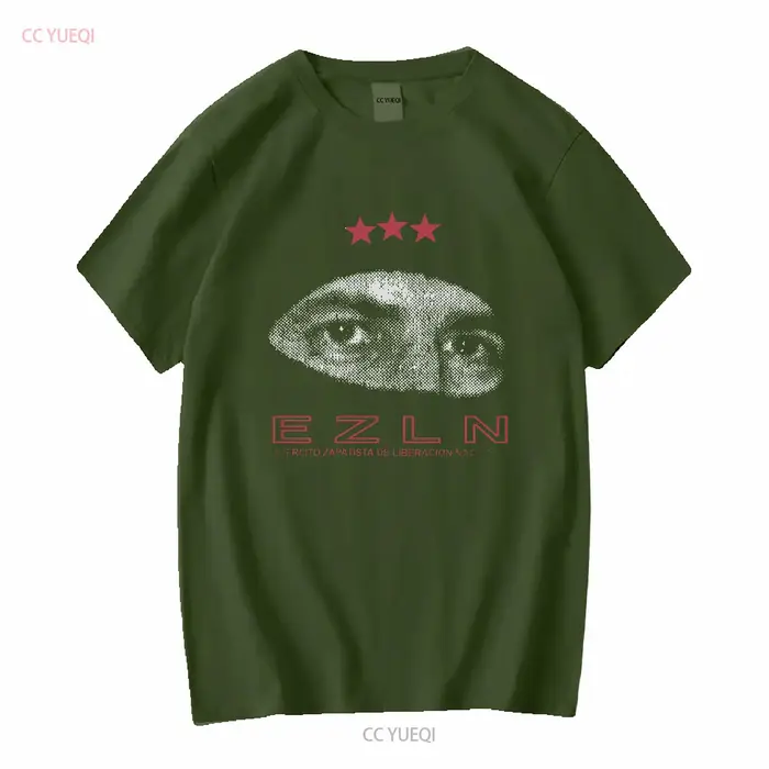 Nouveau Rare EZLN Himno Zapatista mexicains sans Latinos Comandante Marcos Emiliano Zapata rétro t-shirt double face Style Vintage