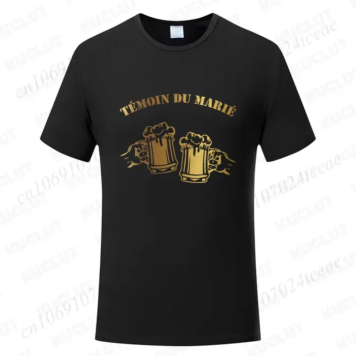 T-shirt pour homme, équipe du marié français Evg, futur, meilleur homme, mode graphique Y2k, hauts p