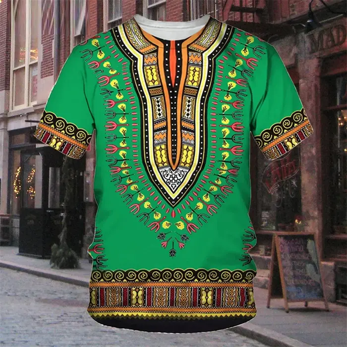 Robe traditionnelle africaine à rayures 7