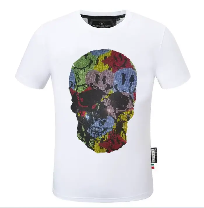 T-shirt ras du cou en pur coton avec biscuits pour hommes