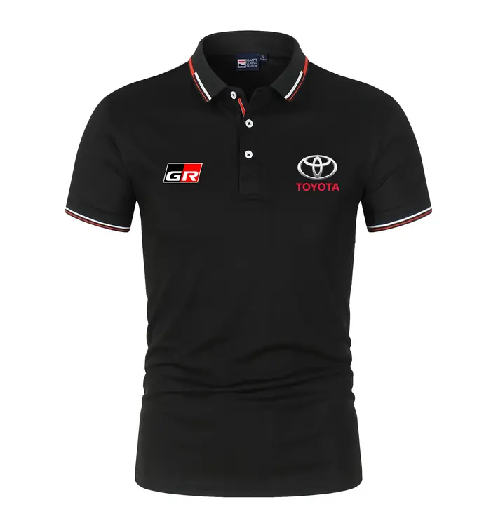 Polo d'été à col roulé pour homme Toyota GR Gazoo Racing, confortable et respirant, haut à séchage r