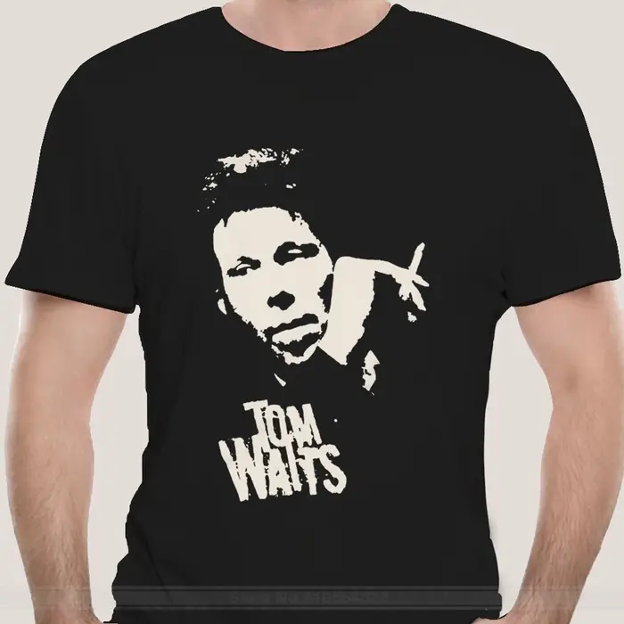 TOM WAITS – t-shirt noir en coton pour hommes, affiche de PORTRAIT, t-shirt de toutes tailles, à la 