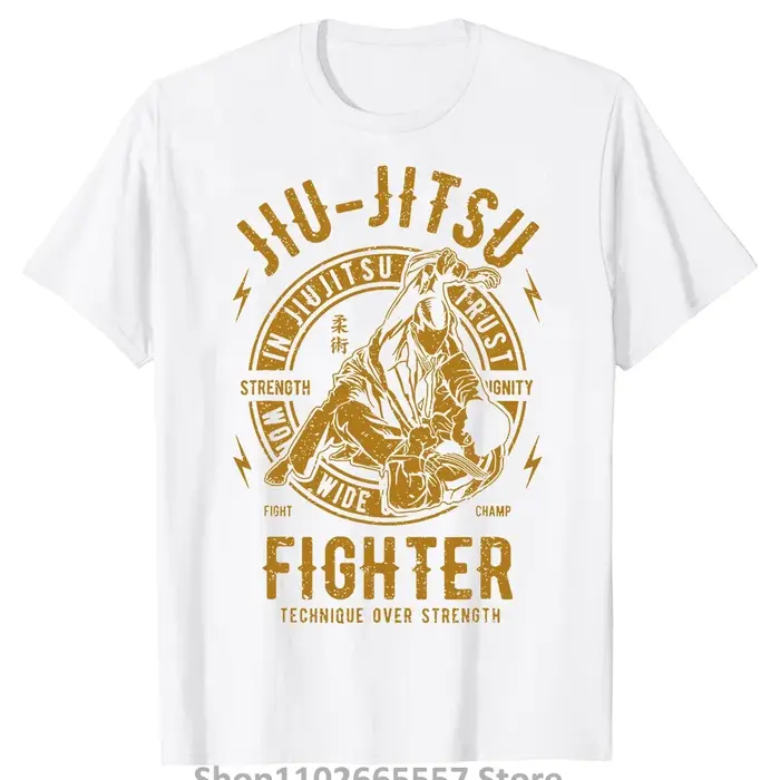T-shirt 100% coton, Cool et décontracté, à la mode, JIU JITSU BJJ, brésilien Jiu Jitsu, à la mode, 2023