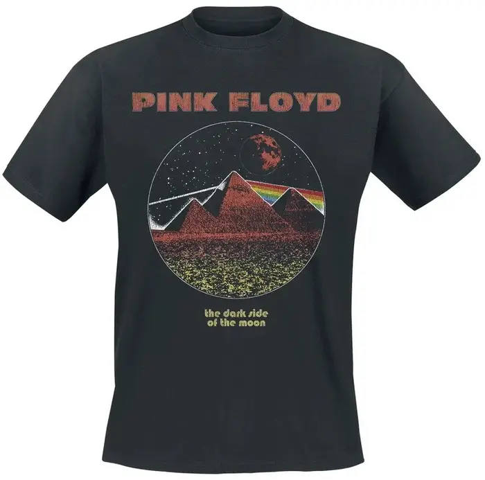 DSOTM 1972 Pink Floyd Band T-Shirt 100% coton
