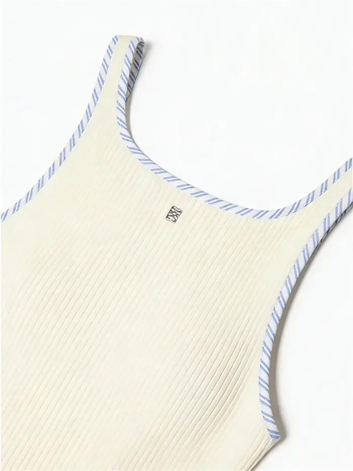Débardeur tricoté blanc pour femme