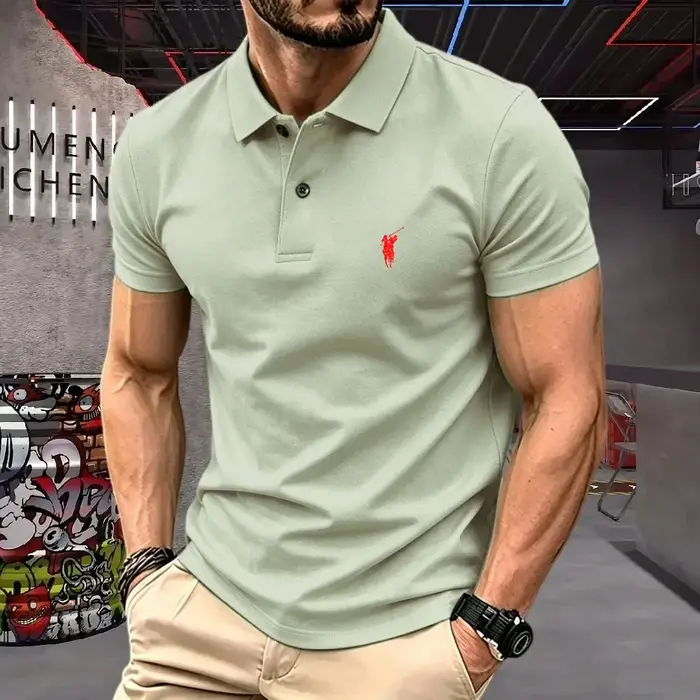 Polo à manches courtes pour homme, nouveau t-shirt décontracté et respirant, confortable pour l'été,