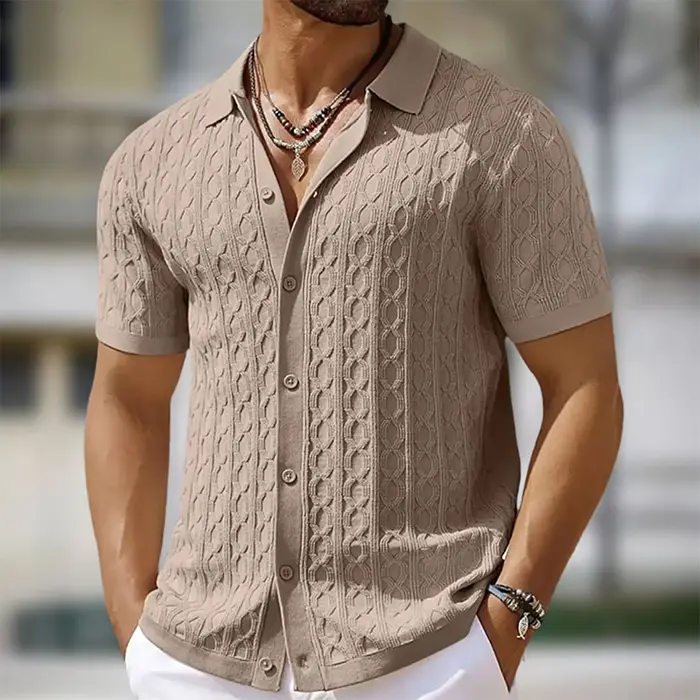 Polo en tricot décontracté pour homme