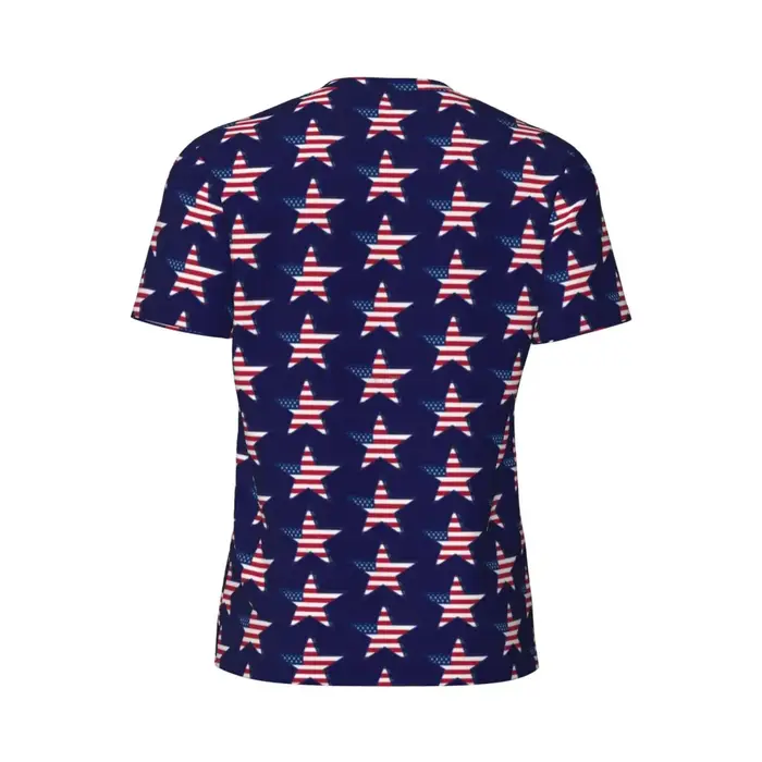 USA drapeau américain T-Shirt homme étoile imprimé patriotique Streetwear course T-Shirts respirant plage mode