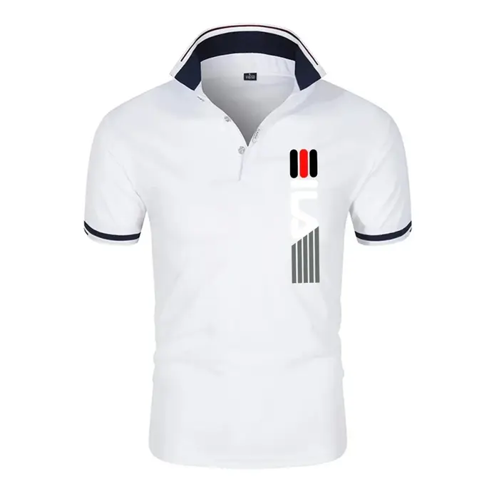Nouveau Polo Homme Été 2026 à Revers Anti-boulochage Imprimé Manches Courtes Décontracté Chic Coupe Slim pour Hommes