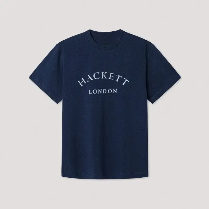Hackett 2025 été coton t-shirt marque européenne hommes classique ajustement boîte Logo imprimé ample à manches courtes