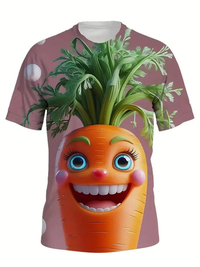 2025 été dessin animé fruits graphique impression 3D t-shirt hommes femmes mode à manches courtes T-shirts Harajuku Y2K