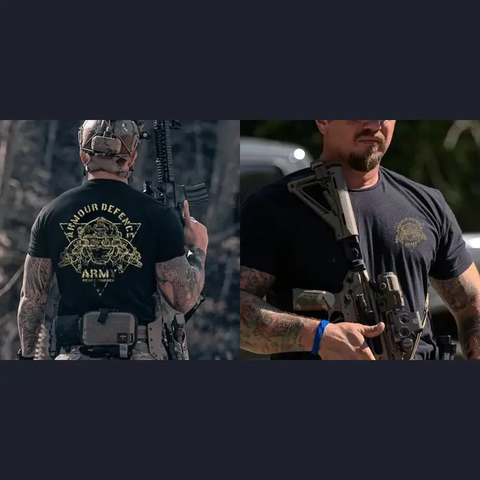 T-shirt graphique Armour Defense Army Peacekeeper pour hommes et femmes